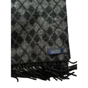 Club room black and white Cashmere scarf